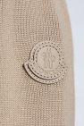 Moncler beige Cardigan with suede front
