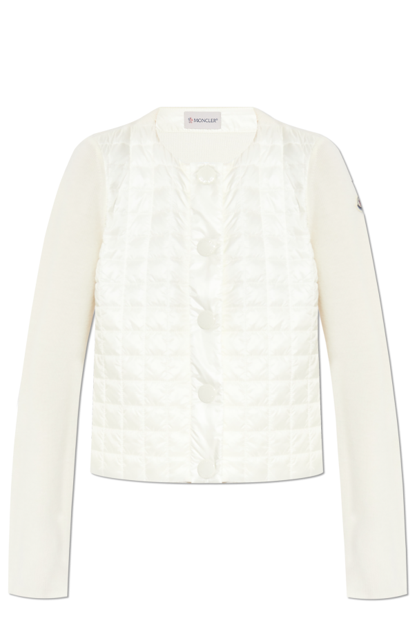 Moncler Cardigan with a quilted front