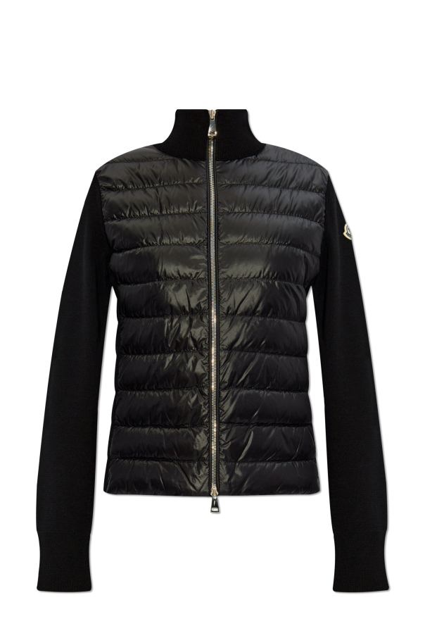 Moncler Cardigan with Quilted Inserts