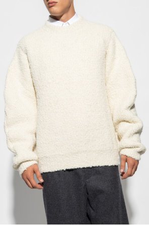 Jil Sander V-neck virgin wool sweatshirt - Neutrals