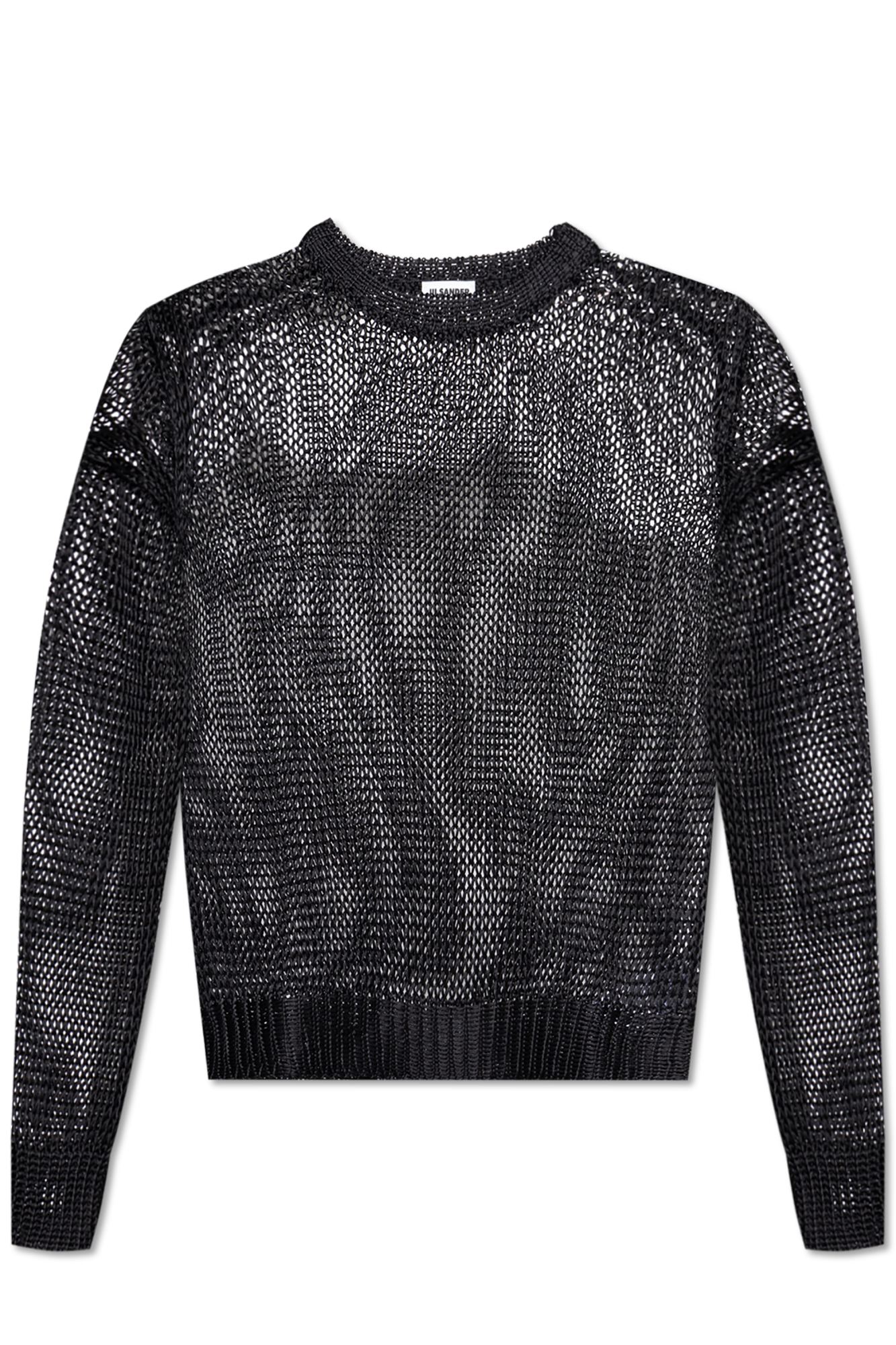 Black Silk sweater with decorative knit JIL SANDER - Vitkac France