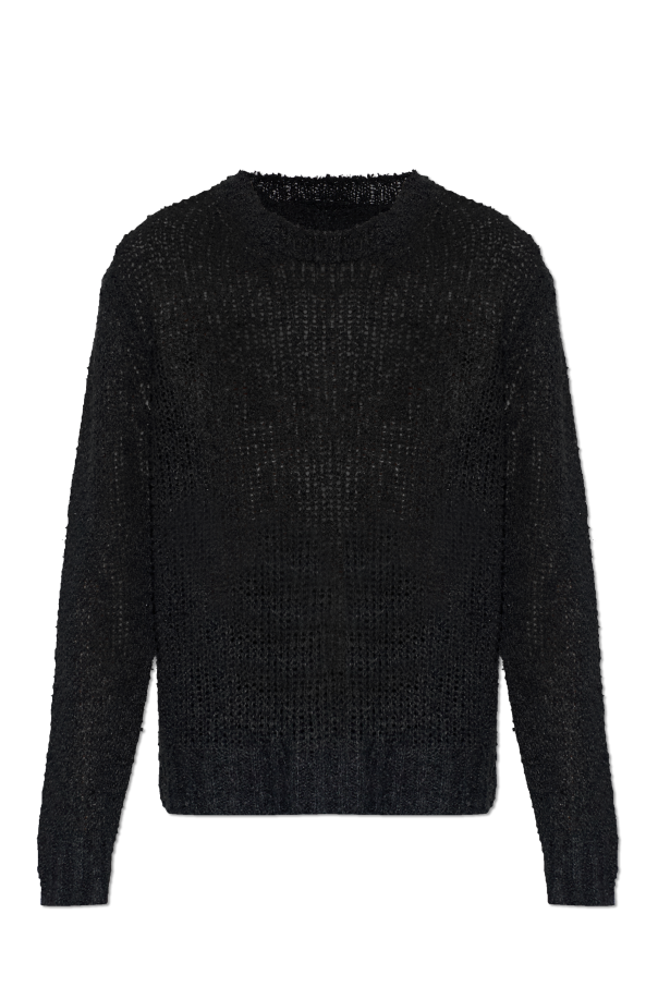 JIL SANDER Leinenpullover mit roh verarbeitetem Saum
