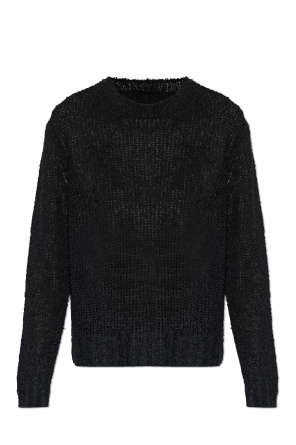Linen sweater with raw-finished hem od JIL SANDER