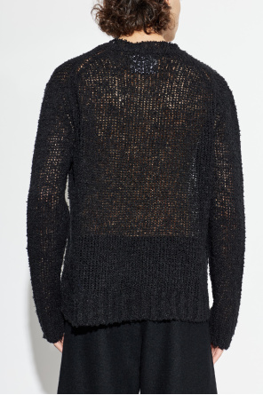 JIL SANDER Leinenpullover mit roh verarbeitetem Saum