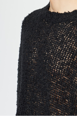 JIL SANDER Leinenpullover mit roh verarbeitetem Saum