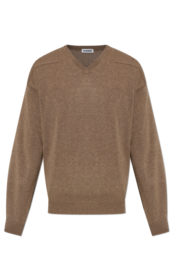 Wool V-neck sweater od JIL SANDER