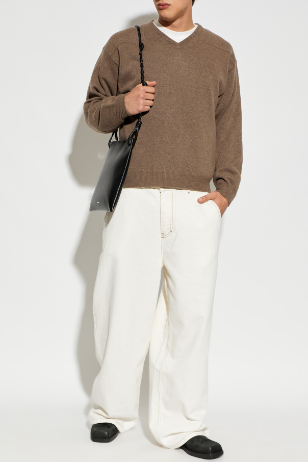 JIL SANDER Wool V-neck sweater