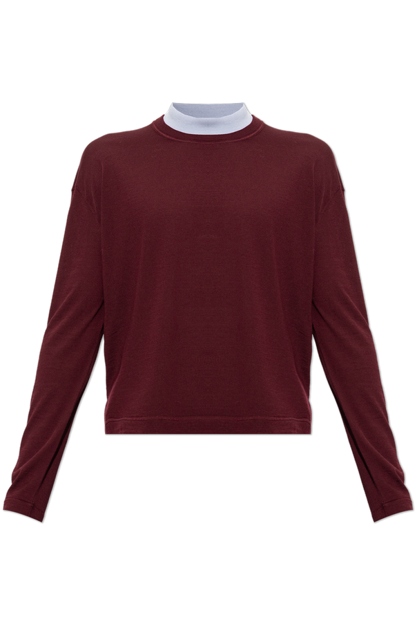 Wool Sweater with Crew Neckline od JIL SANDER