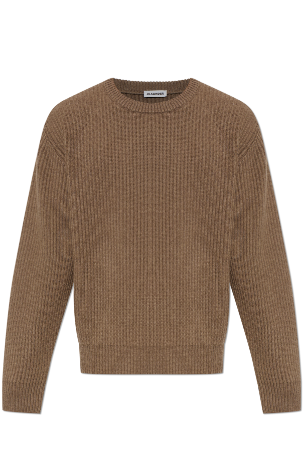 Wool sweater with V-neck od JIL SANDER