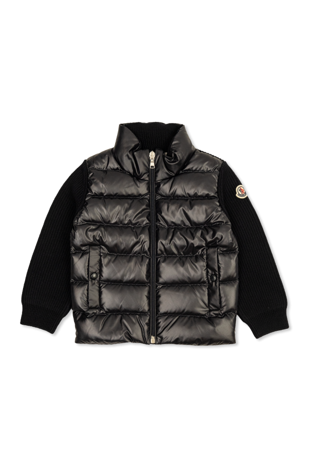 Moncler Enfant Cardigan with a quilted front