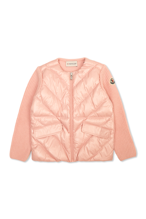 Moncler Enfant Cardigan with quilted front