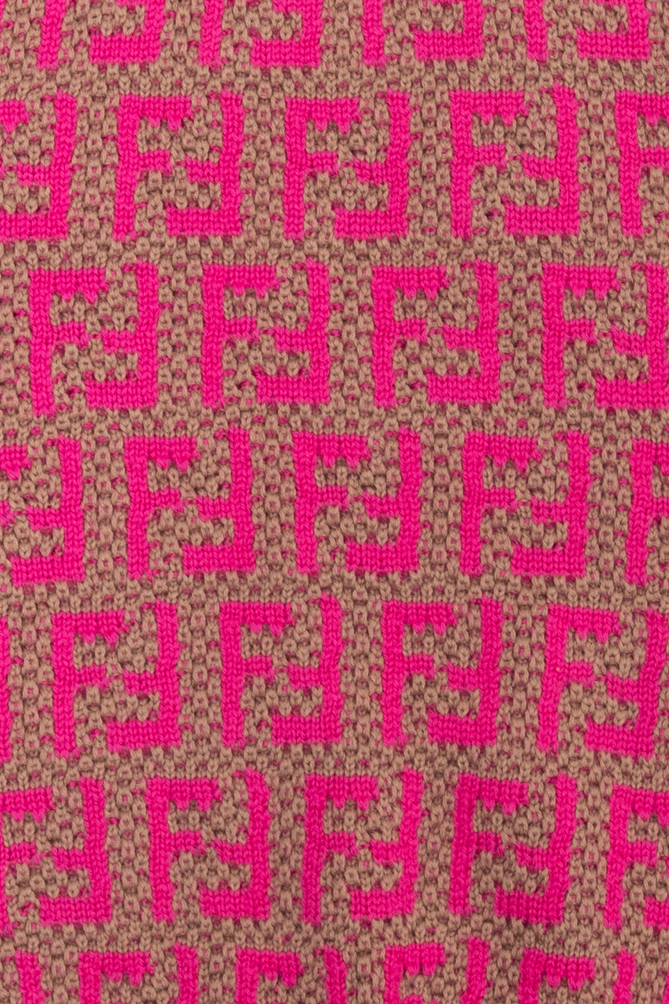 Beige Mohair cardigan Fendi - Fendi Kids TEEN monogram-pattern