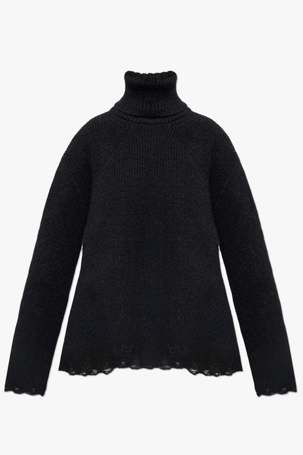 Junya Watanabe Comme des Garçons Turtleneck washed sweater with vintage effect