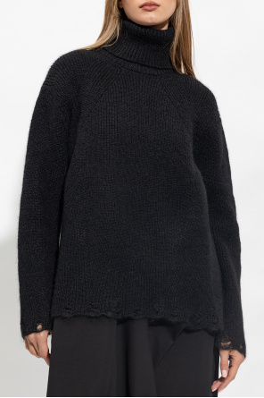 Junya Watanabe Comme des Garçons Turtleneck washed sweater with vintage effect