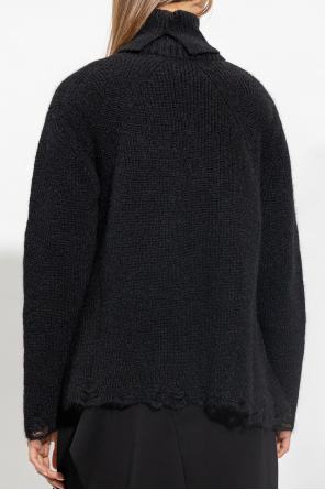 Junya Watanabe Comme des Garçons Turtleneck washed sweater with vintage effect