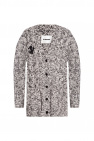 Jil Sander logo-embroidered knitted cardigan