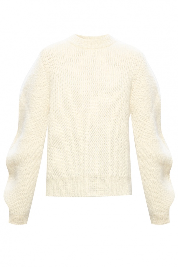 Jil Sander Monogram Mohair-blend Sweater in White