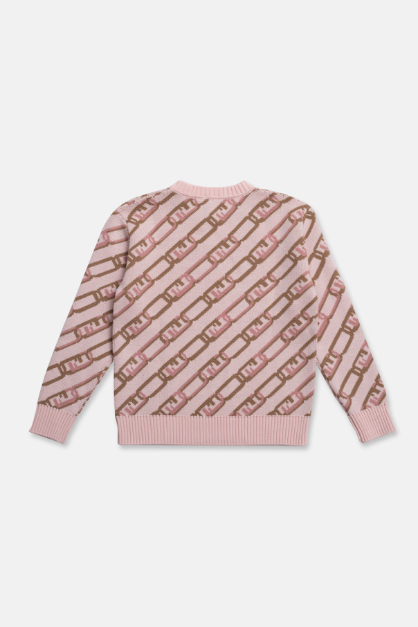 Fendi Kids Wełniany sweter