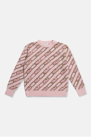 Fendi FF-logo intarsia-knit wool jumper