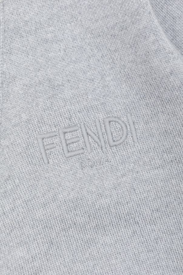 Fendi Kids Cárdigan con logo bordado