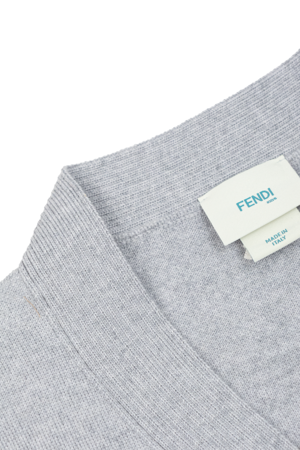 Fendi Kids Cárdigan con logo bordado