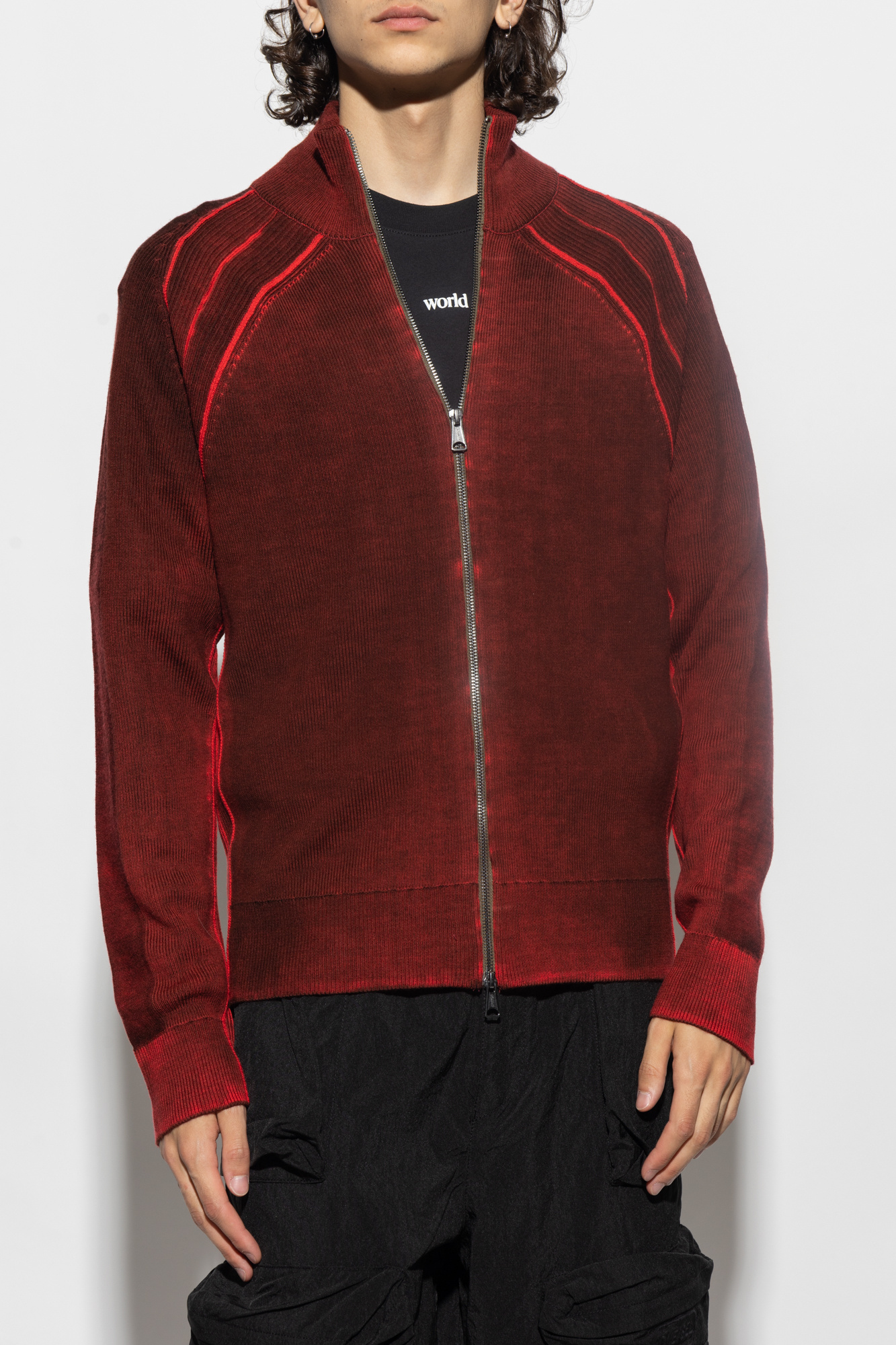 Russell Athletic Marinblå t-shirt med collegelogga - Red 