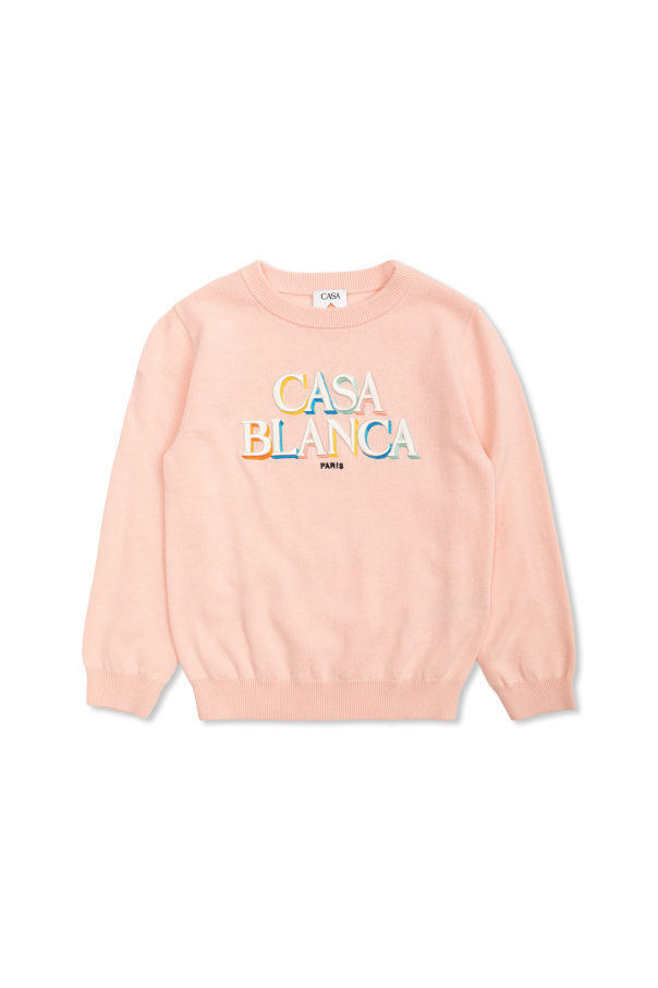 Sweater with a colorfully embroidered logo od Casablanca Kids