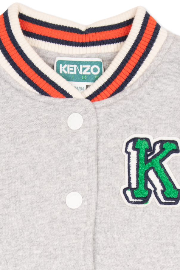 Kenzo Kids Maison Kitsuné embroidered fox head T-shirt