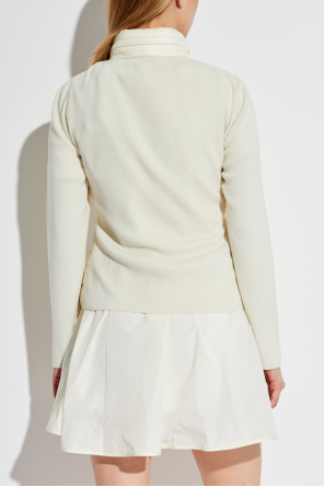 Moncler Kardigan z pikowanym przodem