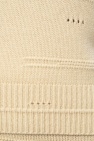 Helmut Lang cream Knitted sweater with raw edge