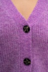 Ganni PURPLE Ribbed cardigan