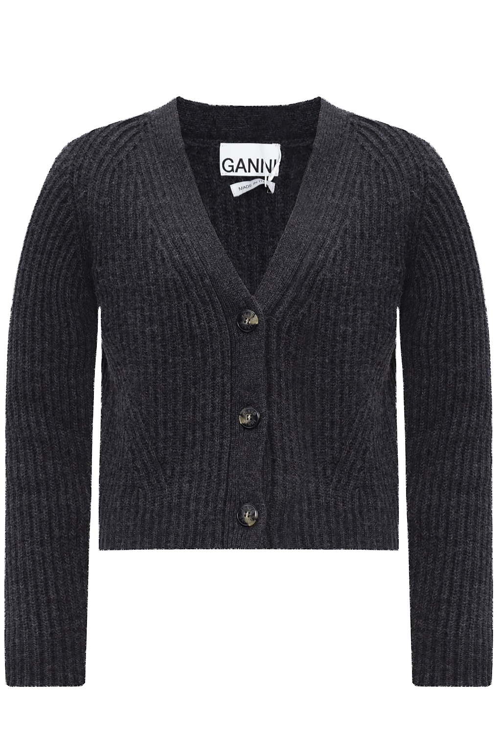 ganni ribbed cardigan