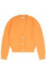 Ganni ORANGE V-neck cardigan