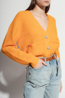 Ganni ORANGE V-neck cardigan