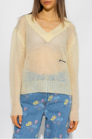 Ganni sweater katoen with logo