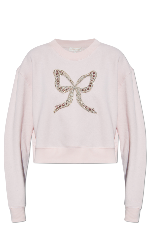 Sweatshirt with appliqué od LoveShackFancy