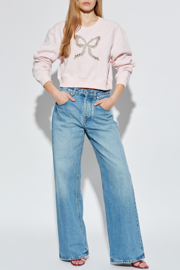 LoveShackFancy Sweatshirt mit Applikation