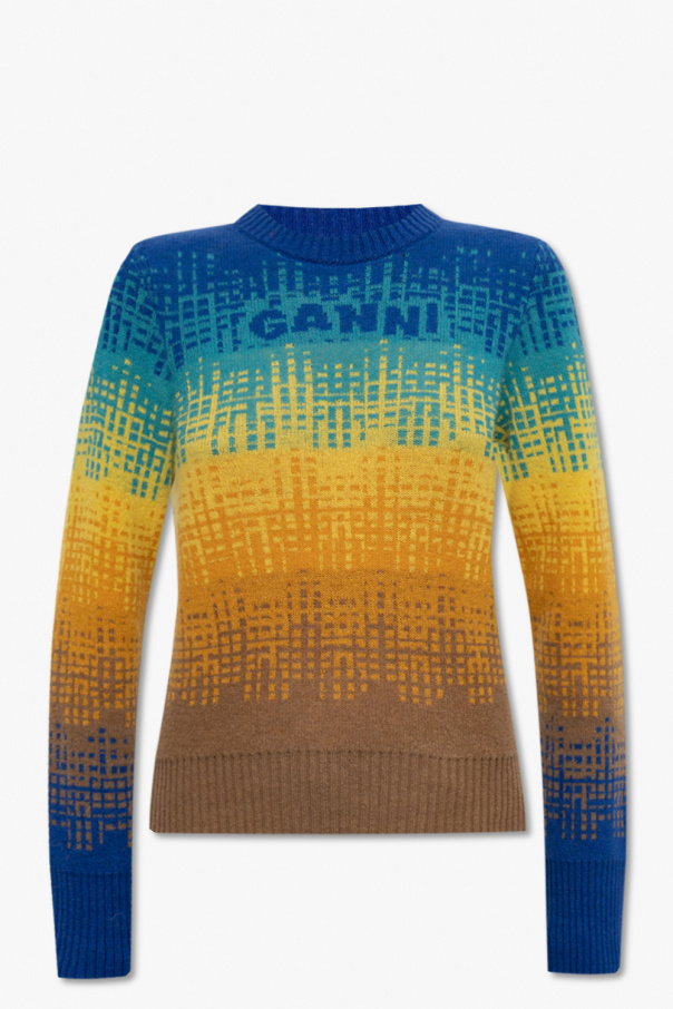 Ganni sweater rwb with logo