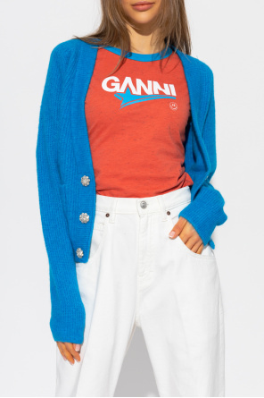 Ganni Glossy Mono T Shirt