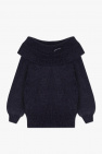 Ganni GREY Loose-fitting turtleneck sweater