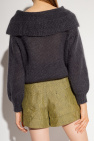Ganni GREY Loose-fitting turtleneck sweater