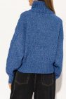 Ganni BLUE Sweater with standing collar