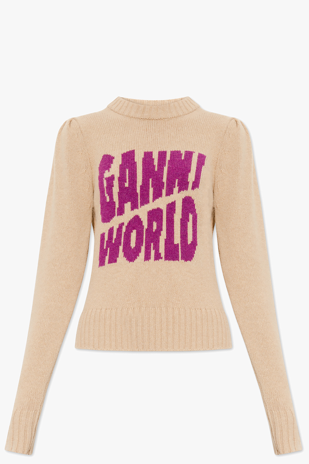 Ganni sweater Neck with logo