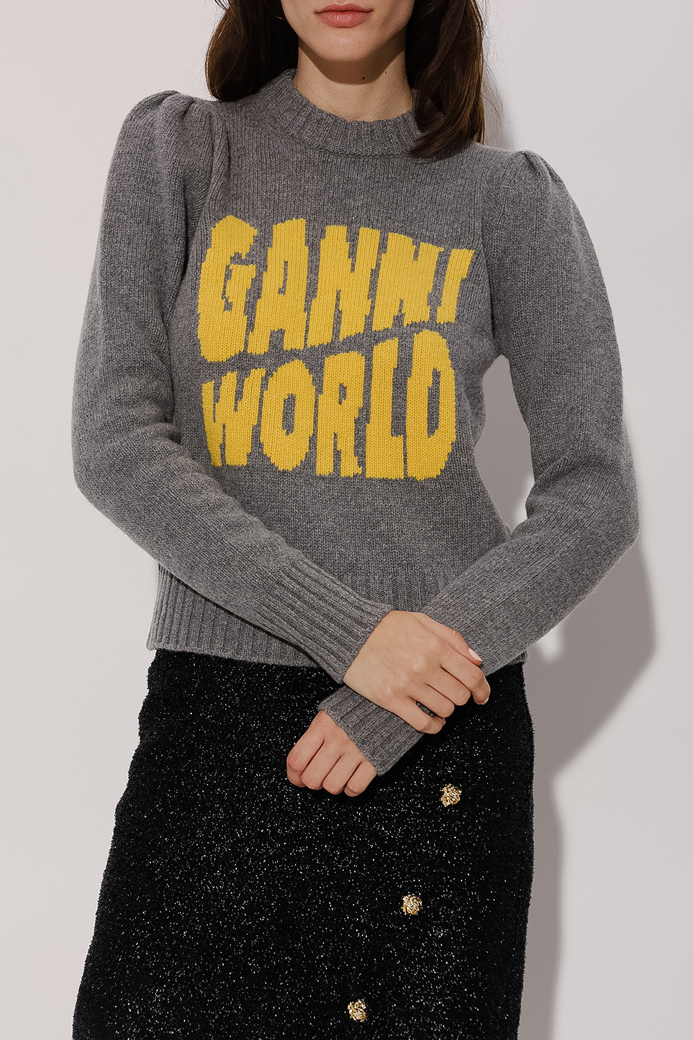 Ganni Versace Jeans Couture V-Emblem-print cotton T-shirt