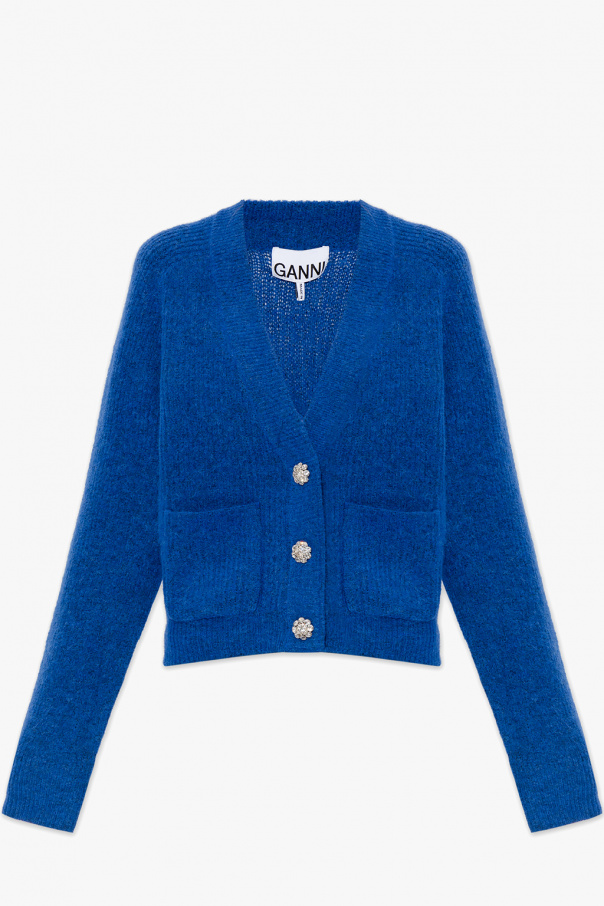 Ganni Appliquéd cardigan