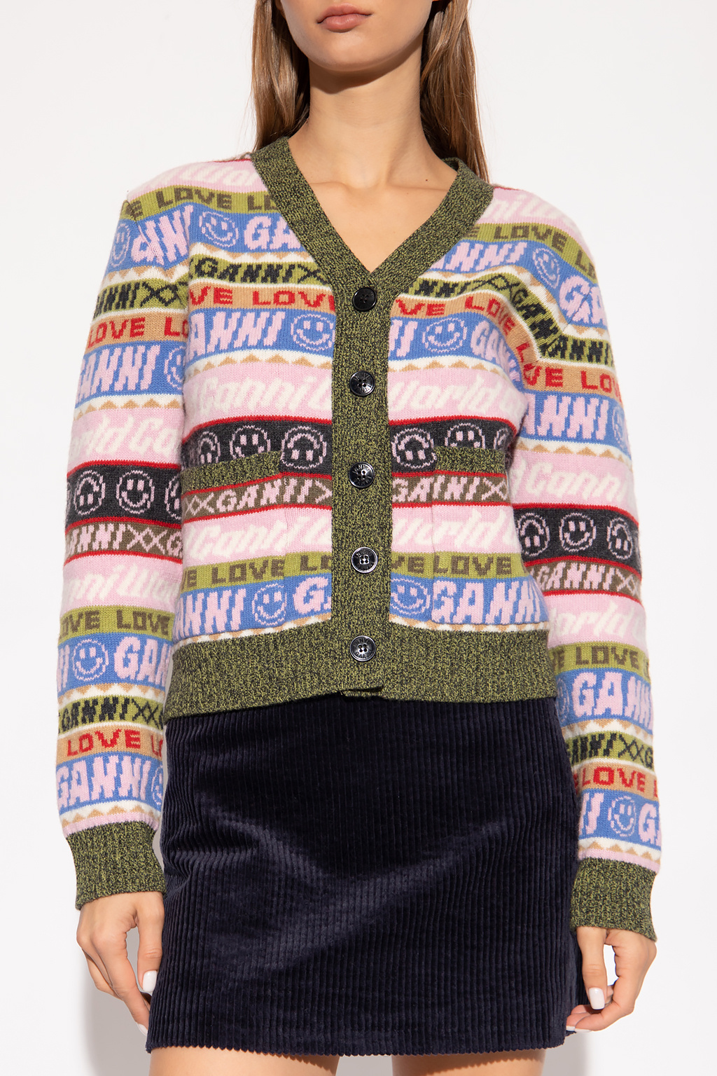 Ganni Patterned cardigan