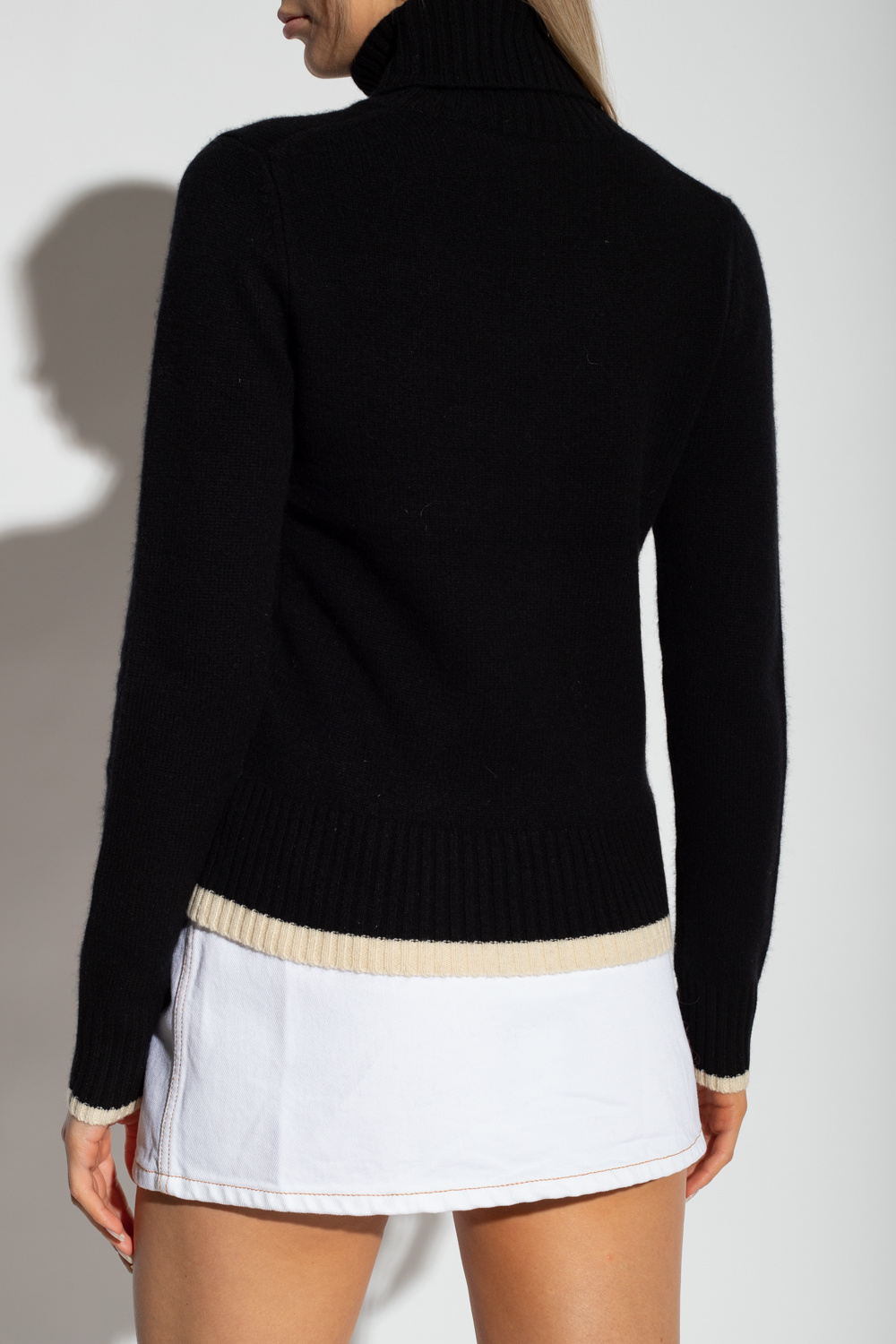 Ganni Turtleneck sweater with logo