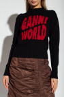 Ganni BLACK Sweater with logo