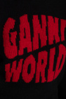 Ganni BLACK Sweater with logo