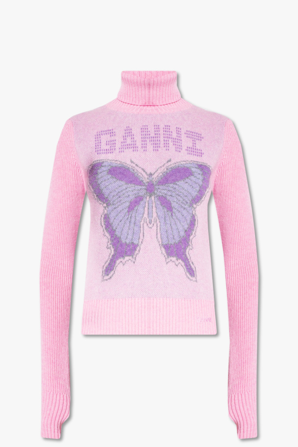 Ganni Turtleneck sweater Team with logo